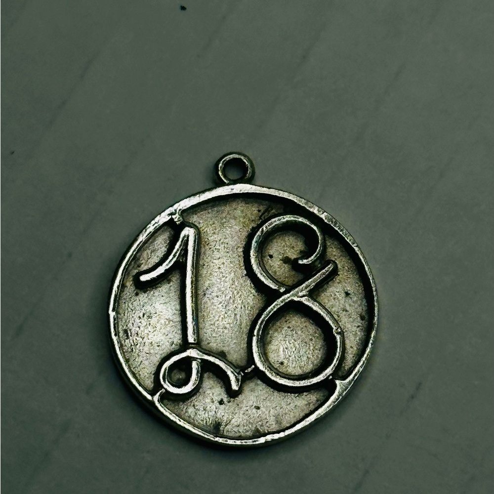 Silver Number 18 Pendant